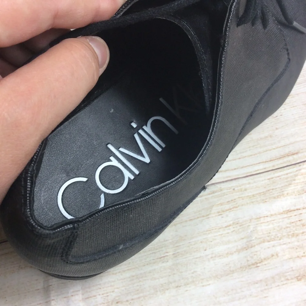 Calvin Klein Brodie Oxford black leather. Size 11